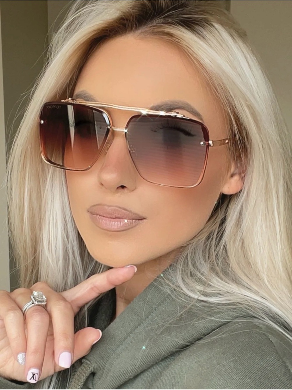 Top Foxx Sunglasses Bella Tangle Free Gold - Heavy Duty Metal! Gorgeous Womens